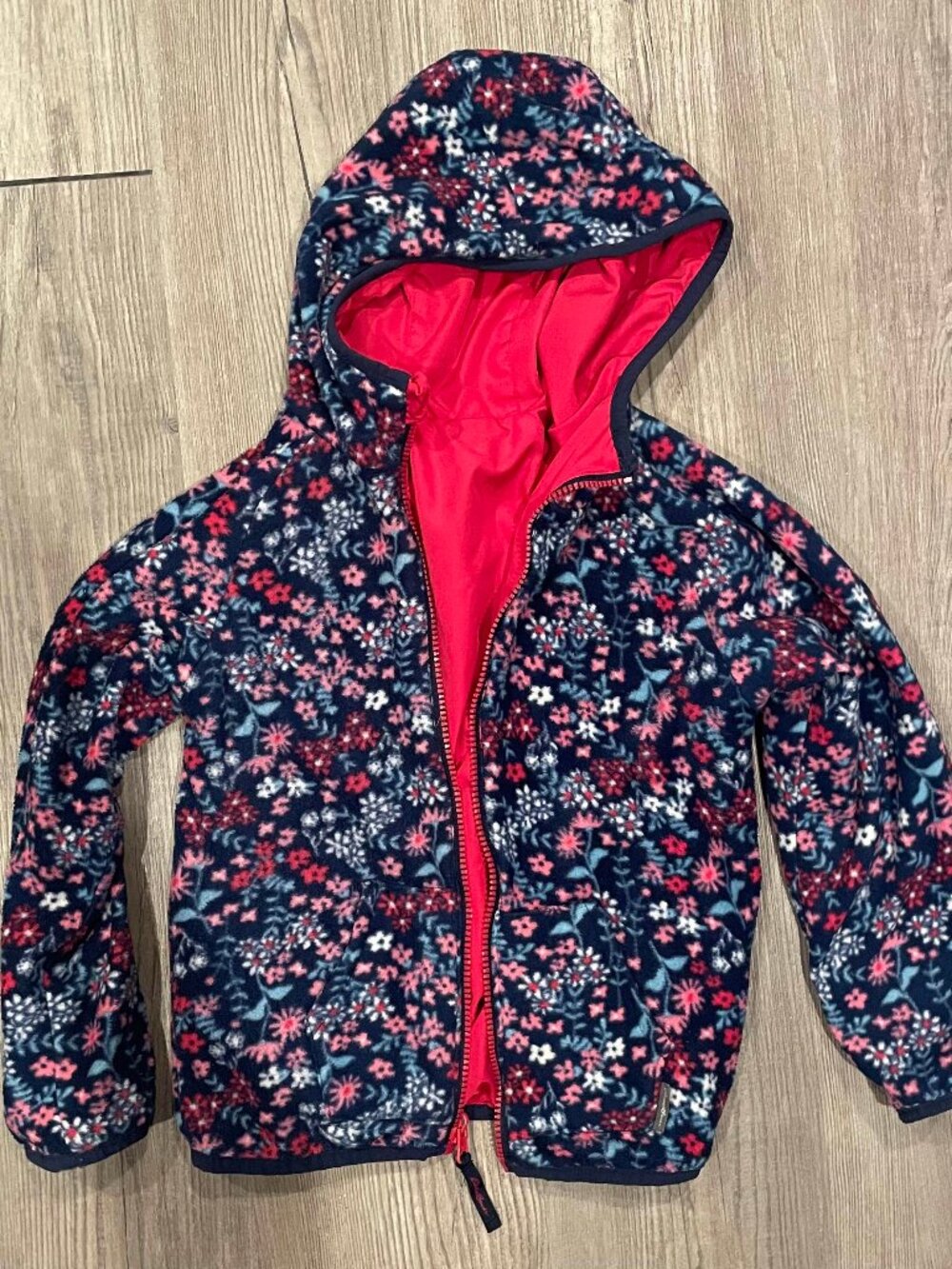 Weatherproof Vintage Reversible Floral Fleece & Rain Jacket Girls 4T
